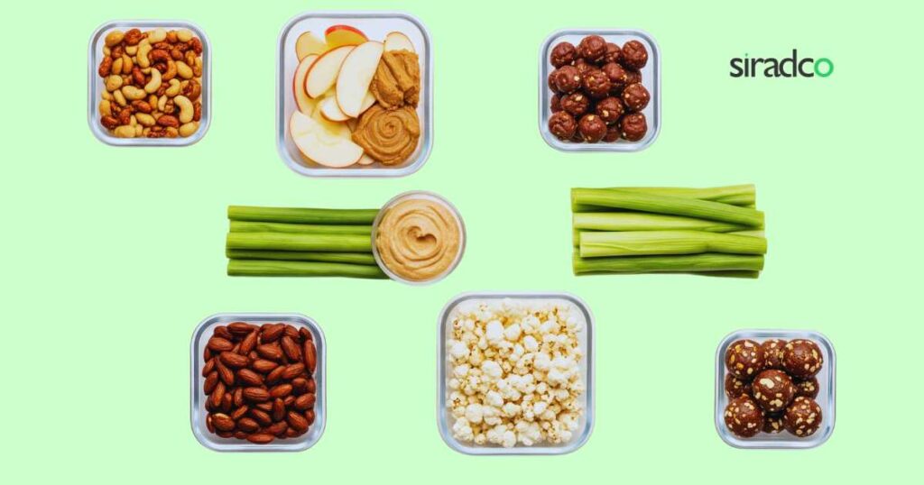 Complete nutritional comparison of seven portable healthy desk snacks for workplace wellness